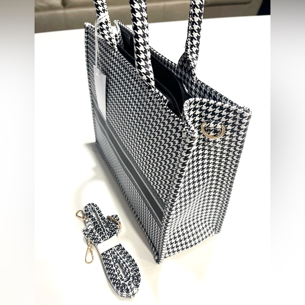 HOUNDSTOOTH x LARGE TOTE LAPTOP & TRAVEL - Picture 4 of 11